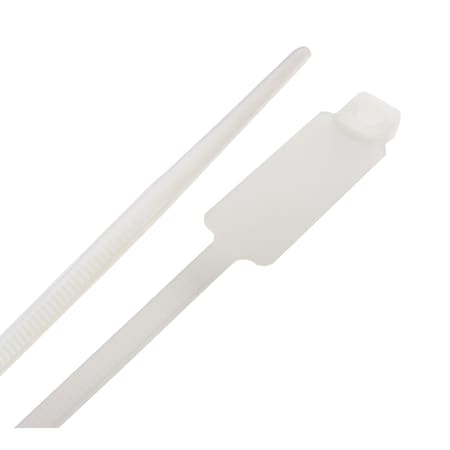 Steel Grip Cable Tie, 8 in L, 2 in Max Bundle Dia., White, Polypropylene, 50 lb Strength M-S-200-8-N25